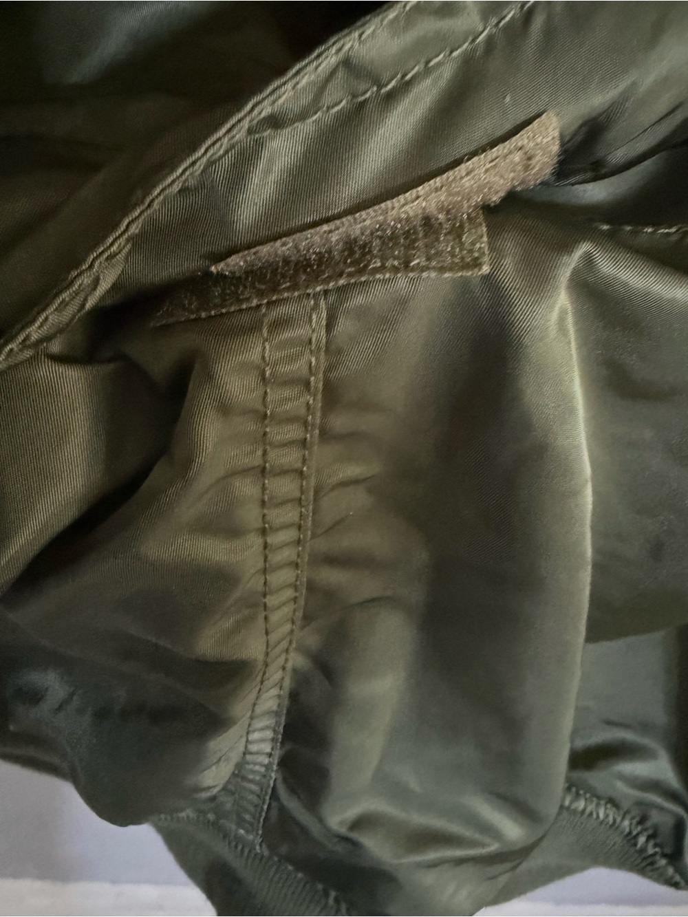 Utility Patch Bomber Jacket with Faux Fur Collar - Olive - Picture 10 of 10
